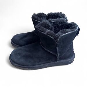 Koolaburra By Ugg Nalie Mini Black Suede Ankle Booties Women Size 9